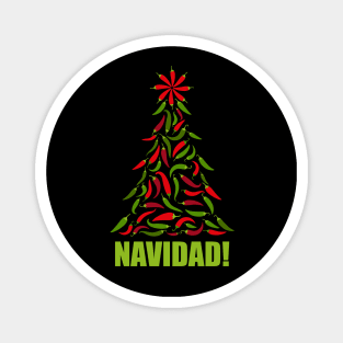 Red and Green Chile Navidad Tree Magnet